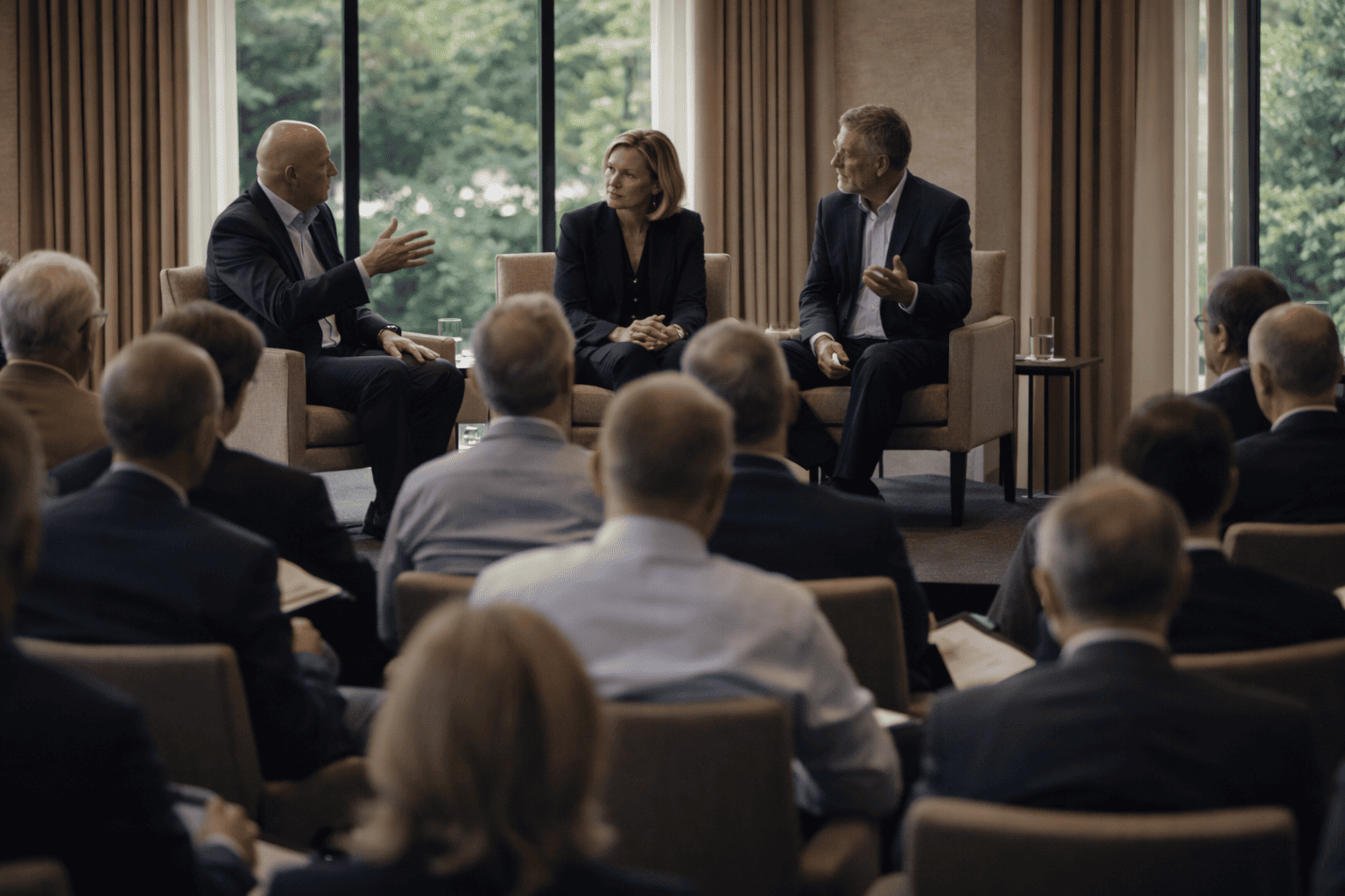 Private capital discussion in an intimate setting